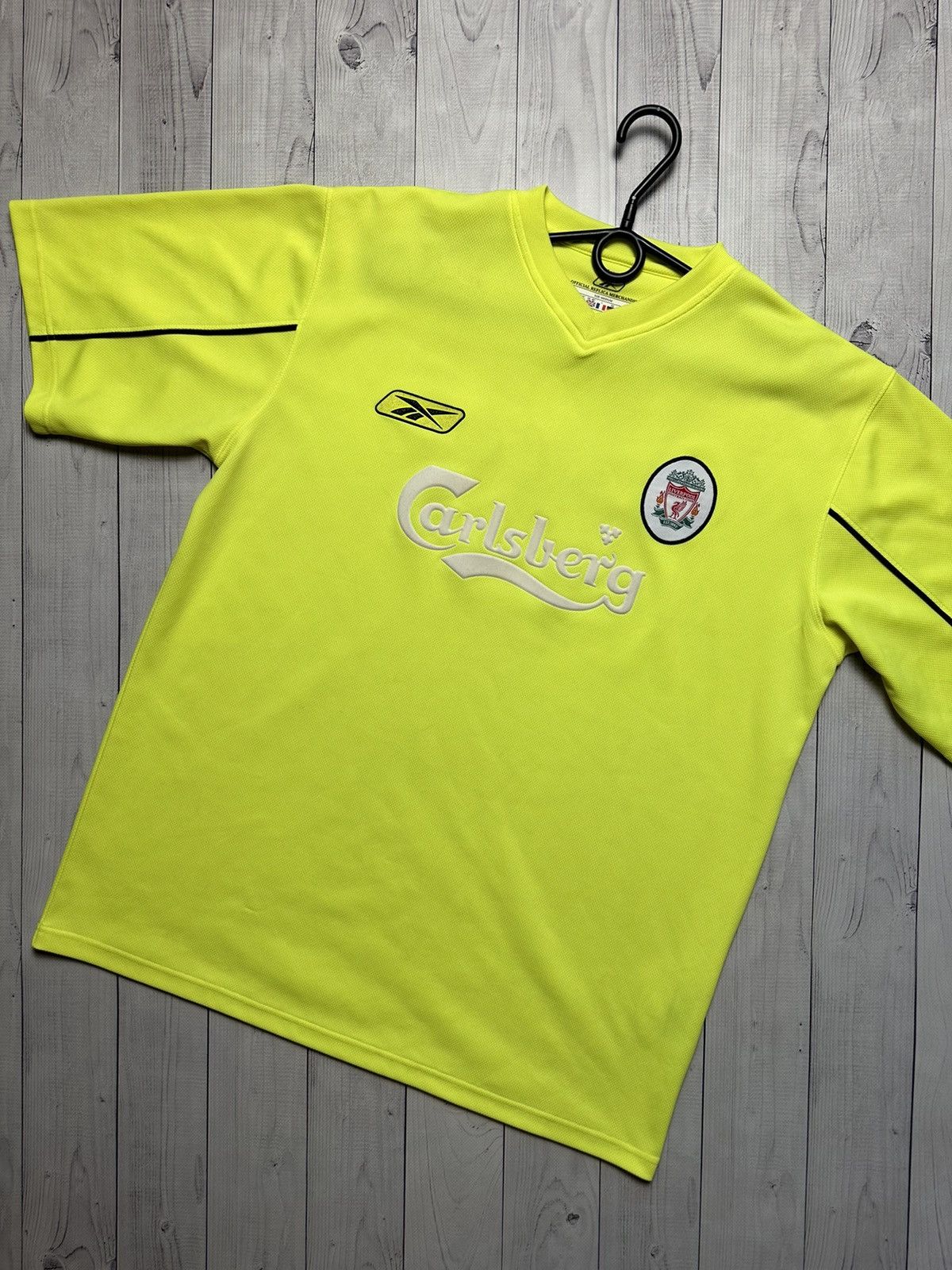 Reebok × Vintage Vintage Reebok Liverpool soccer jersey yellow rare size M Size US M / EU 48-50 / 2 - 2 Thumbnail
