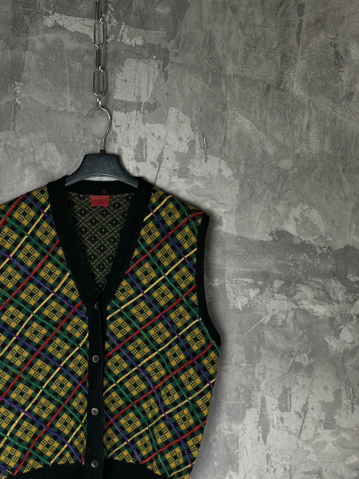 Japanese Brand × Kenzo × Vintage Vintage 80's Kenzo Japan Courduroy Wool Knitted Vest Size M / US 6-8 / IT 42-44 - 4 Thumbnail