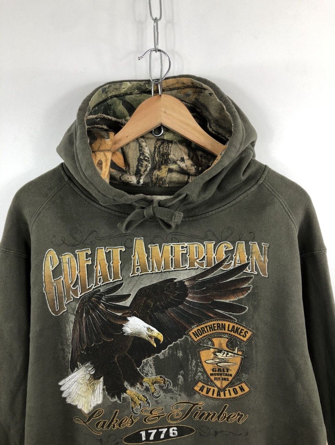 Vintage Vintage American Hoodie Camo Galt Outdoor 1776 Size M Size US M / EU 48-50 / 2 - 2 Thumbnail