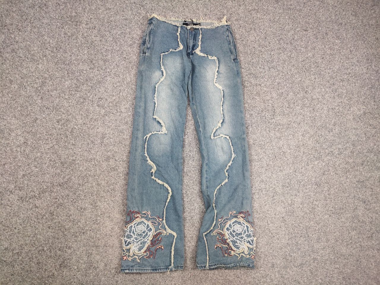 Hysteric Glamour Vtg Hysteric Glamour Style Flared embroidered Denim Jeans Size 25" / US 0 / IT 36 - 7 Thumbnail
