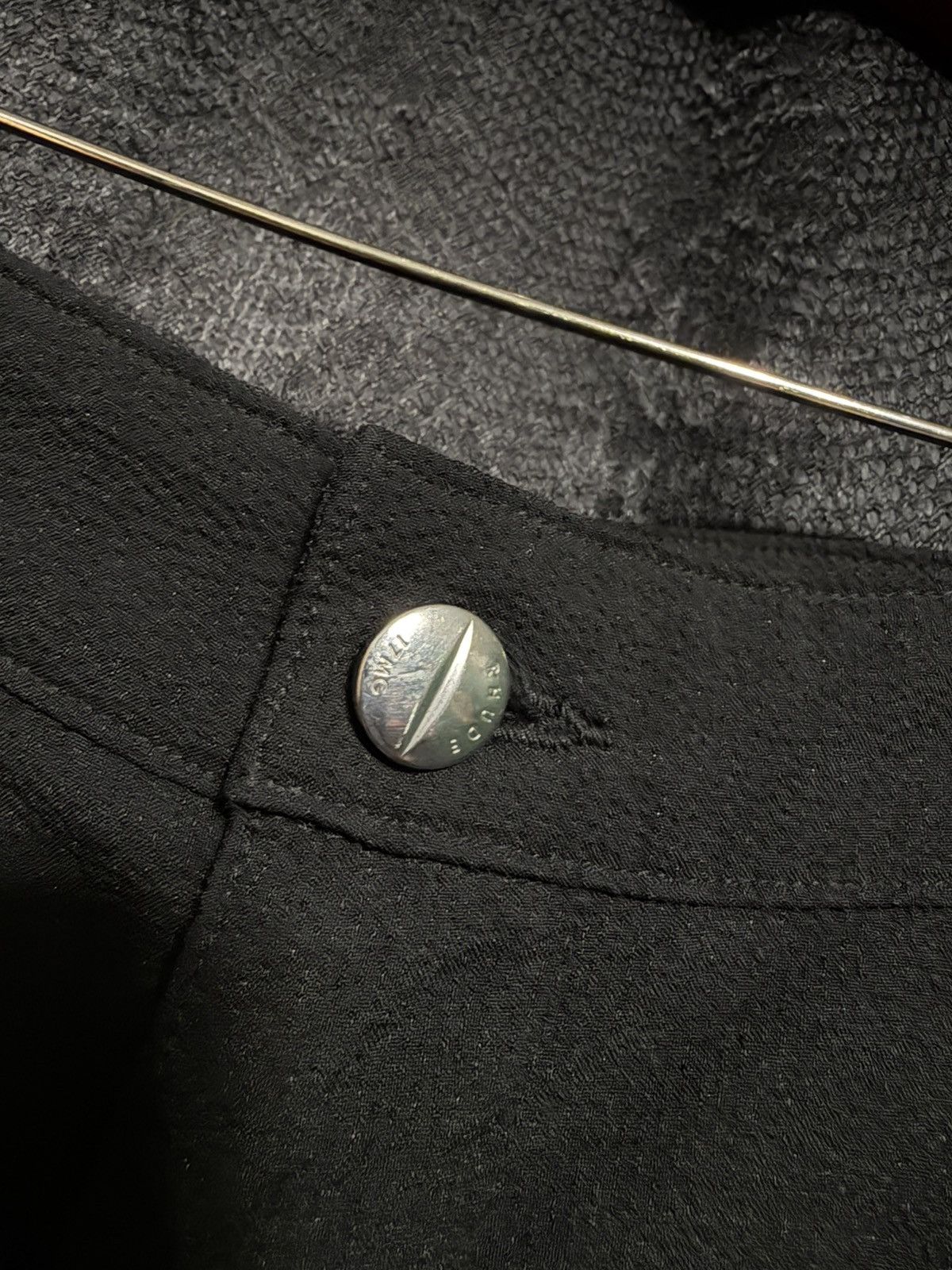 Rhude Seersucker Parachute Cargo Pants in Black Size US 33 - 7 Thumbnail