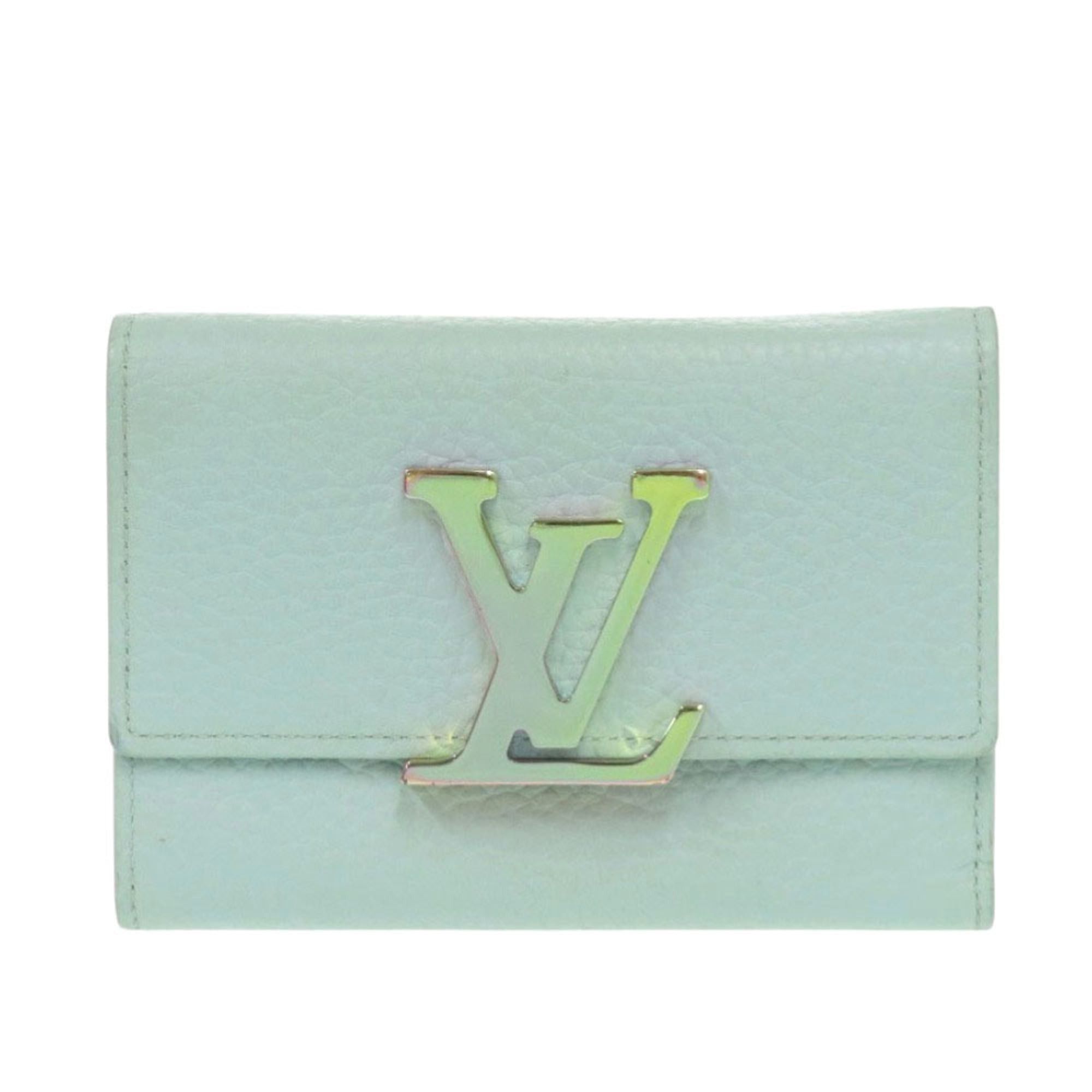Louis Vuitton Louis Vuitton Portefeuille Capucines Compact M82147 Taurillon Leather Blue Topaz Tri-fold Wallet LV 1508LOUIS VUITTON Size ONE SIZE - 1 Thumbnail