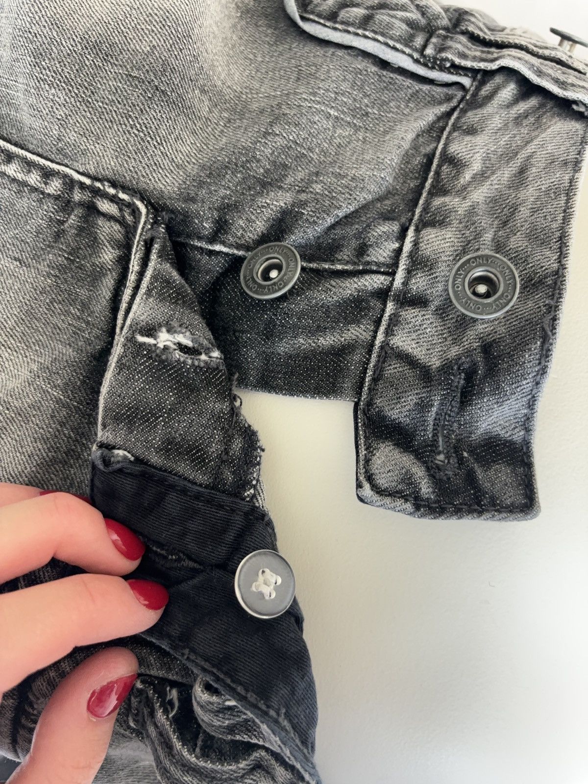 Japanese Brand × Vintage Faded denim vintage mini skirt Size 28" / US 6 / IT 42 - 9 Thumbnail