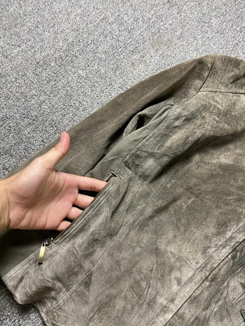 Japanese Brand Laura Ashley Versatile Suede Biker Jacket (192) Size XS / US 0-2 / IT 36-38 - 6 Thumbnail