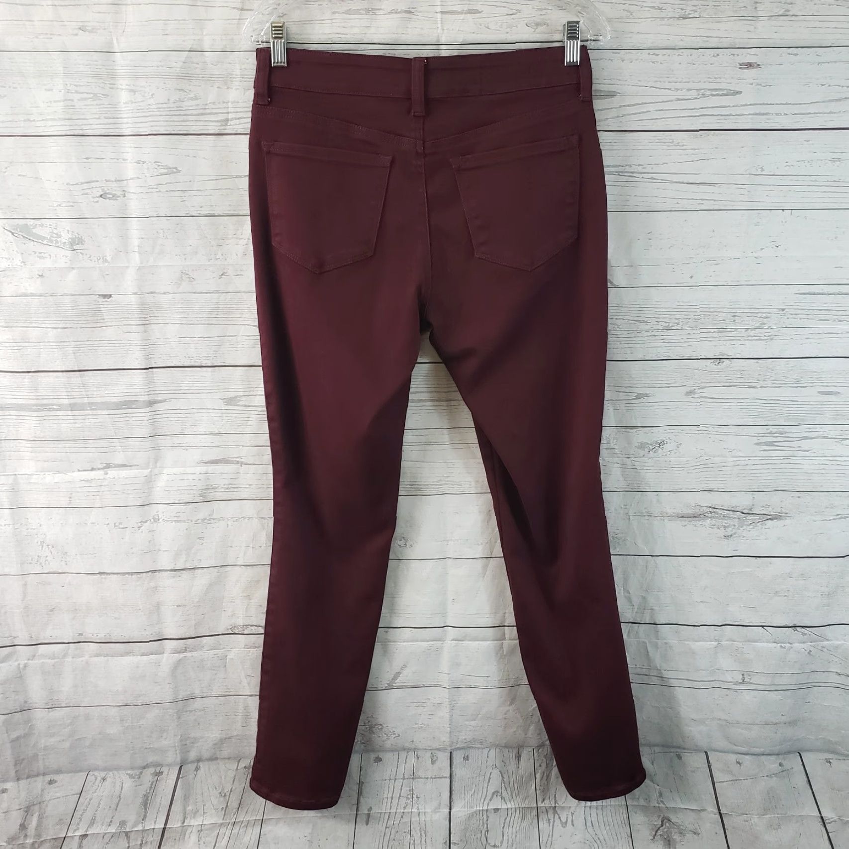 NYDJ NYDJ Womens Ami Skinny Legging Sz 6 Wine Mid Rise Cotton Blend Jeans Size 28" / US 6 / IT 42 - 3 Thumbnail