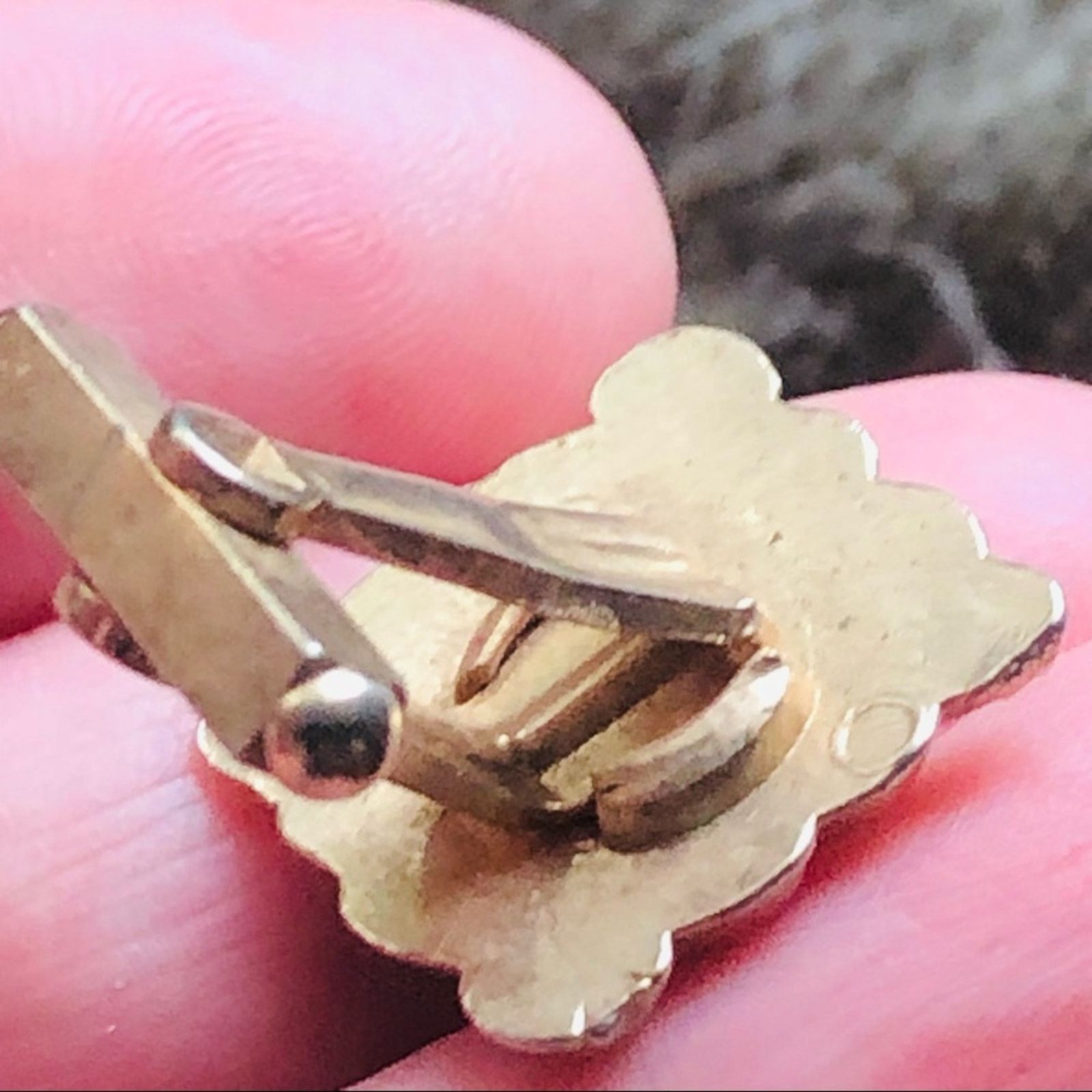 Vintage Vintage men’s gold textured square tilted style cuff links Size ONE SIZE - 3 Thumbnail