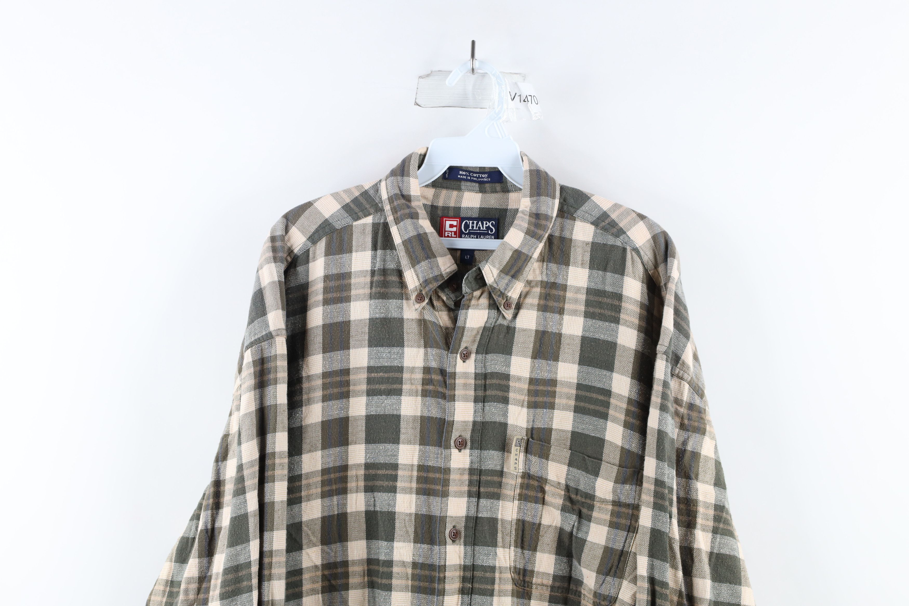 Polo Ralph Lauren Vintage 90s Chaps Ralph Lauren Out Flannel Button Shirt Size US L / EU 52-54 / 3 - 2 Thumbnail