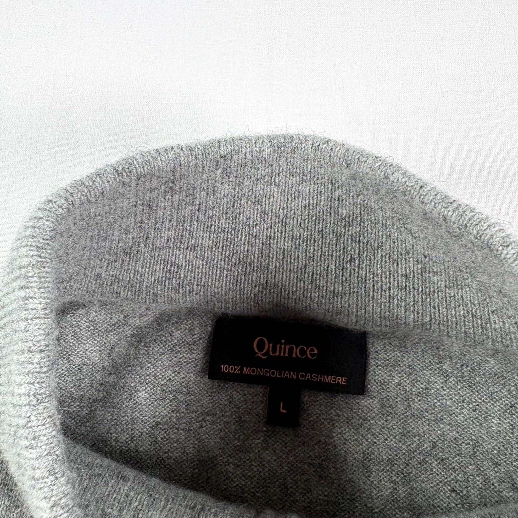 Quince Quince 100% Cashmere Sweater Mens Large Gray 1/4 Zip Pullover Stretch Size US L / EU 52-54 / 3 - 3 Thumbnail