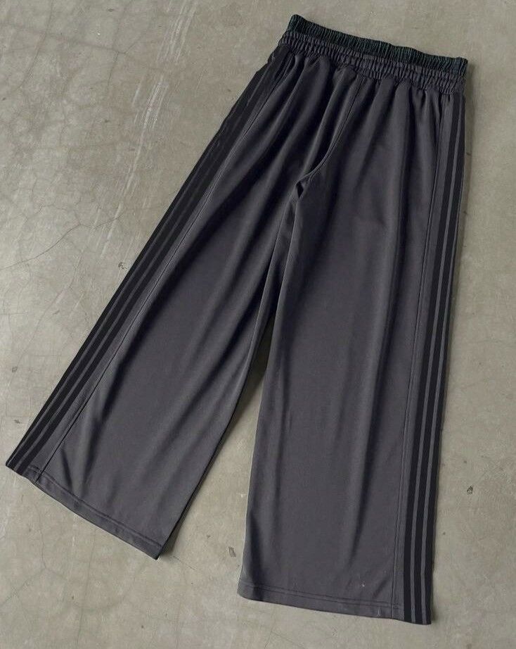 Japanese Brand Wide Leg Track Pants - Double Waistband Plaid Detail Size US 28 / EU 44 - 2 Thumbnail
