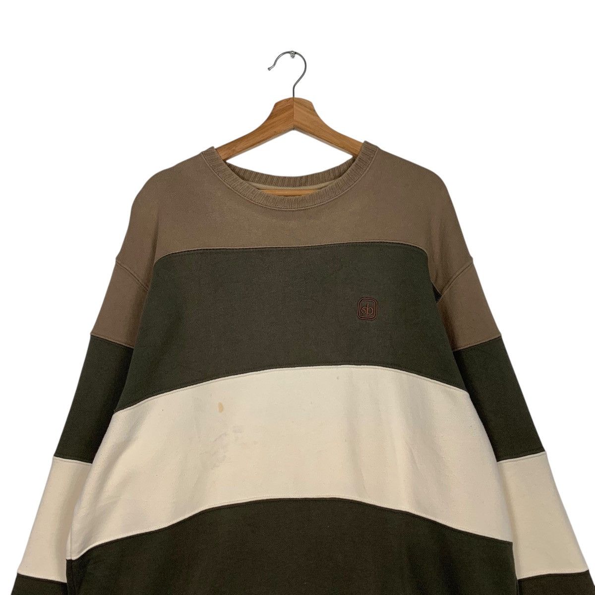 Japanese Brand EAST TWENTY BOX Striped Crewneck Sweatshirt #1983-C86 Size US L / EU 52-54 / 3 - 2 Thumbnail