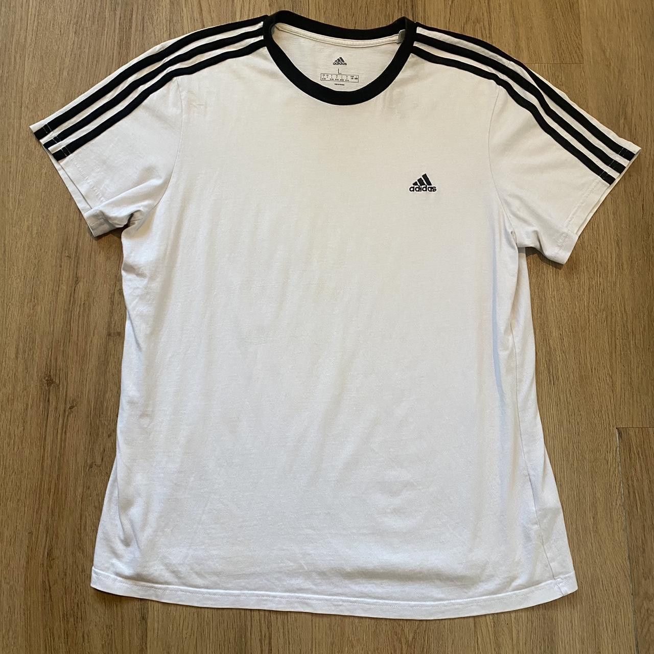 Adidas Adidas white and black T-shirt #AdidasTee Sportswear Size US L / EU 52-54 / 3 - 1 Thumbnail