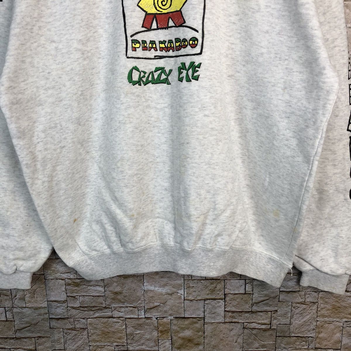 Japanese Brand × Vintage Peakaboo rasta Reggie Grey Sweatshirt #A557 Size US M / EU 48-50 / 2 - 7 Thumbnail