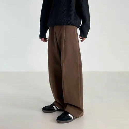 VIBE Oversized Brown Wide Leg Trousers Size US 30 / EU 46 - 8 Thumbnail