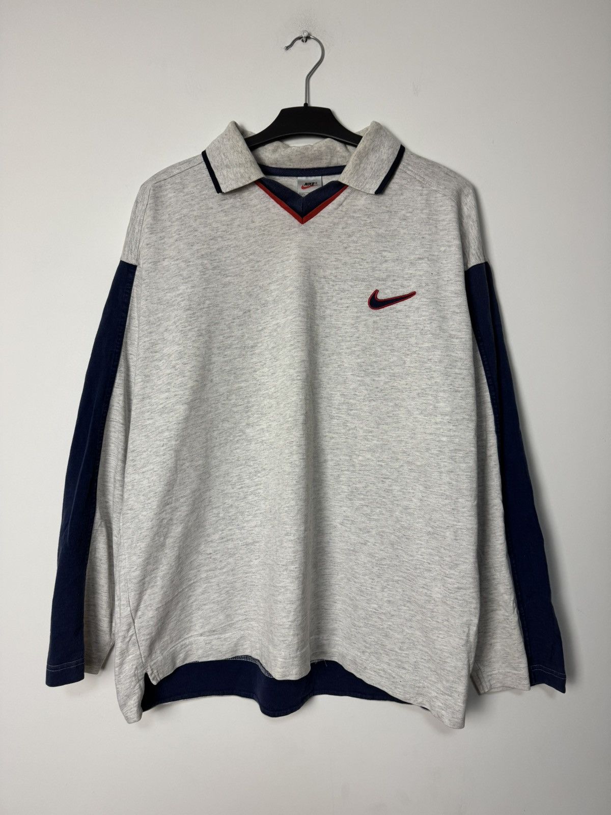 Nike Vintage 90s Nike Swoosh Logo Crewneck Sweatshirt Y2K Size US L / EU 52-54 / 3 - 3 Thumbnail