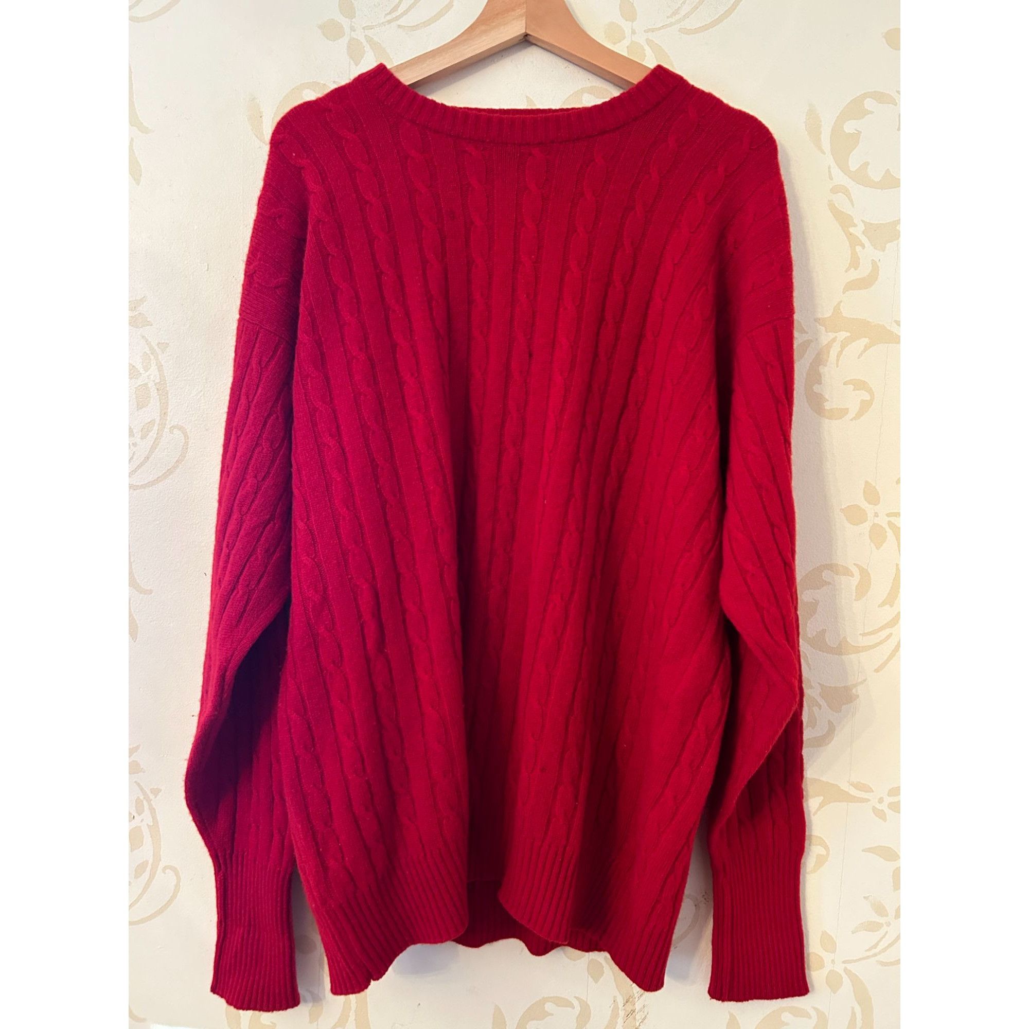 Men's Medium Pringle of Scotland Pure 100% Cashmere Red 112c