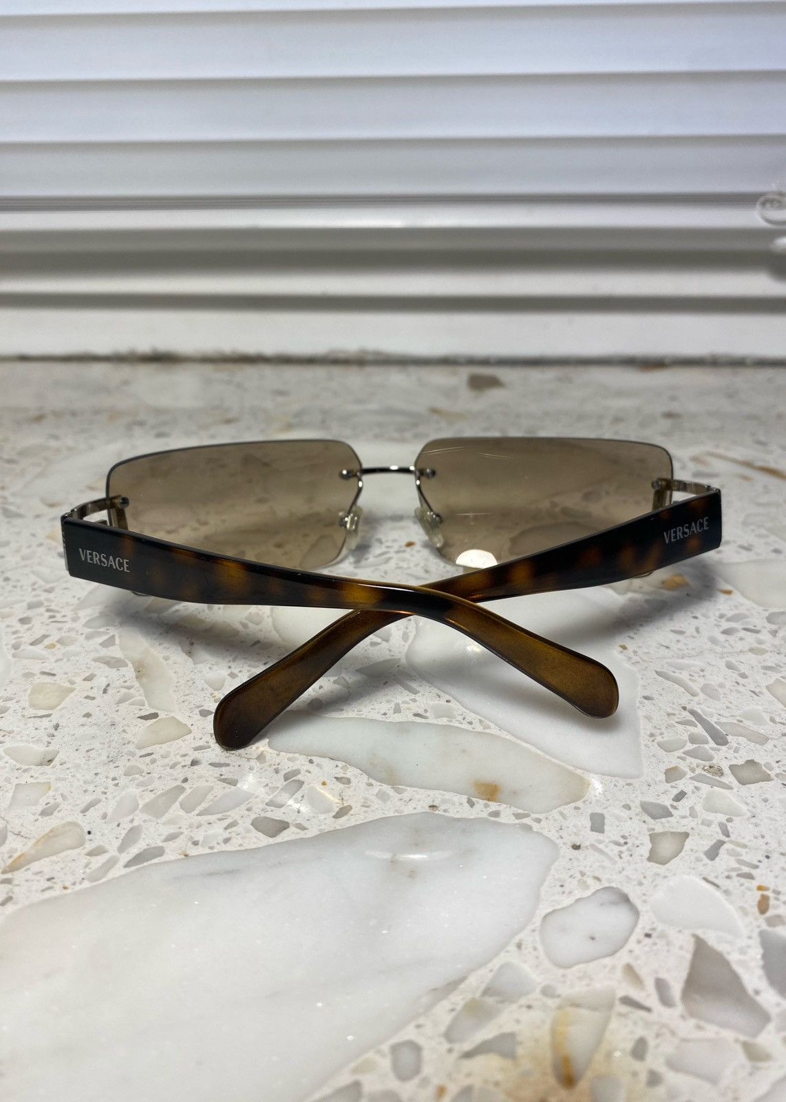 Versace Silver Tab Vintage Versace Sunglasses Size ONE SIZE - 2 Thumbnail