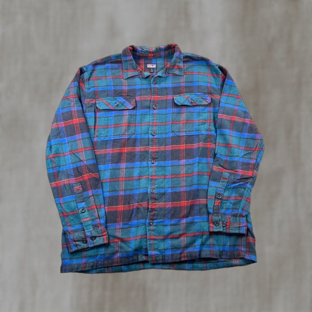 Patagonia Patagonia Flannel Button-Up Shirt XL Men Plaid Blue Cotton Pocket UP Size US XL / EU 56 / 4 - 1 Thumbnail