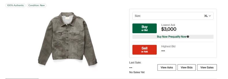 Fear of God Fear of God Co-branded limited edition denim jacket Size US XL / EU 56 / 4 - 9 Thumbnail