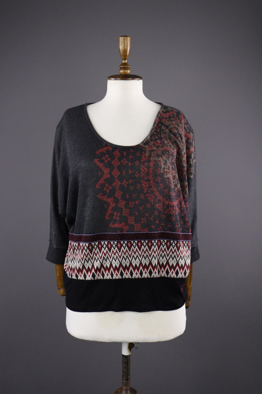Desigual Ladies Desigual Actec Prin Loose Sweater Size M Size M / US 6-8 / IT 42-44 - 1 Thumbnail