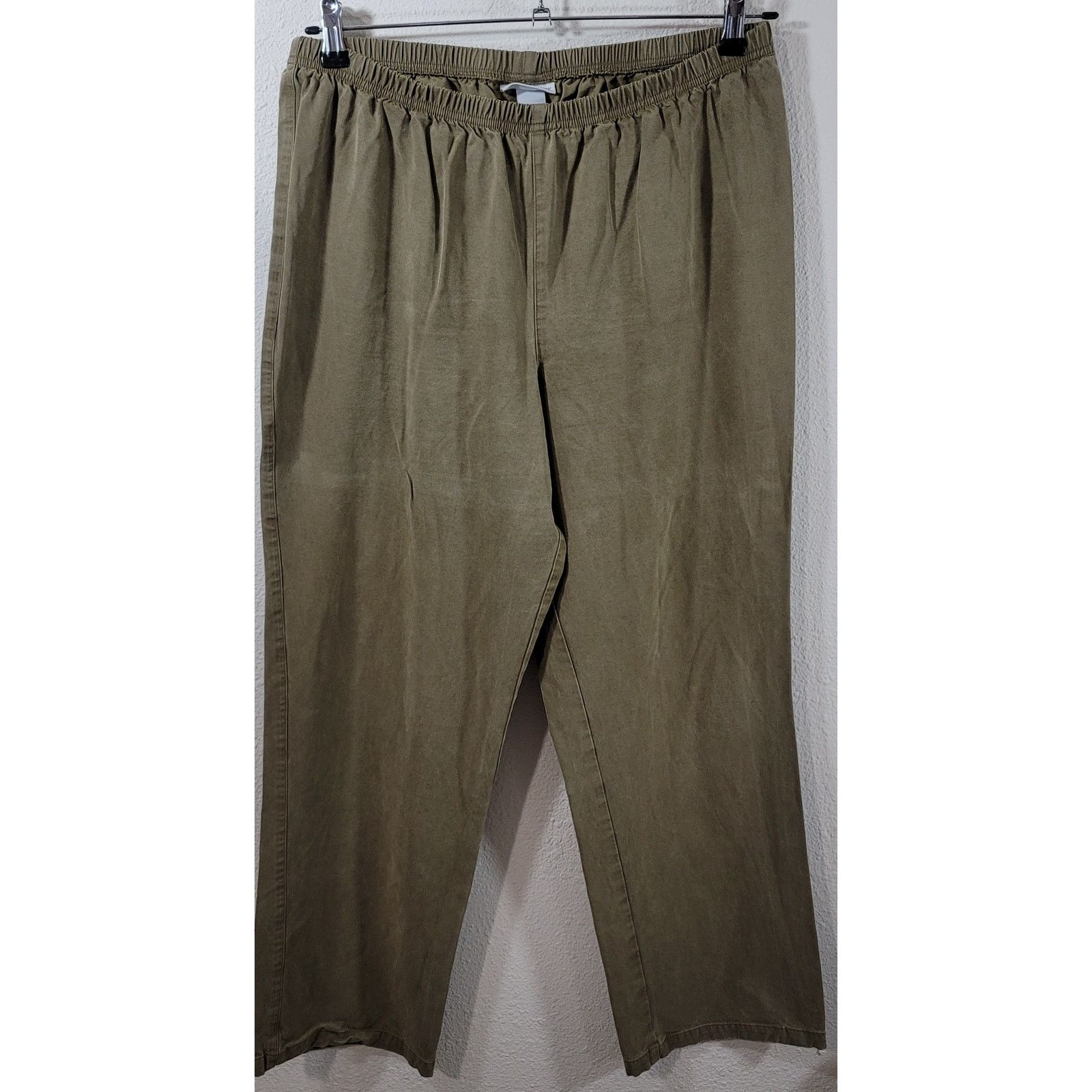 Other Soft Surroundings Dark Beige Pleated Front Pull On Pants L Size 34" / US 12 / IT 48 - 1 Thumbnail