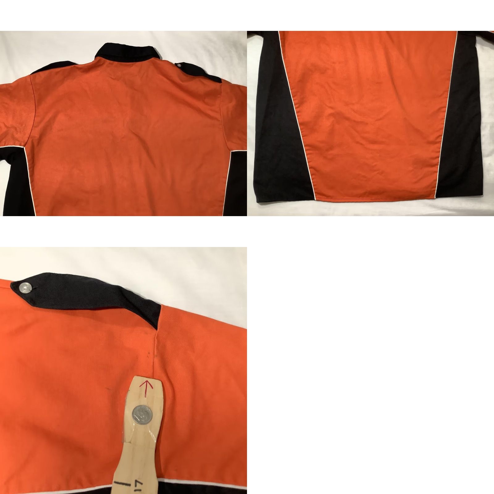 Speedo VINTAGE Speed Zone Race Gear Shirt Mens 2XL Orange Black Pit Crew Racing Button Front Shirt Size US XXL / EU 58 / 5 - 8 Thumbnail