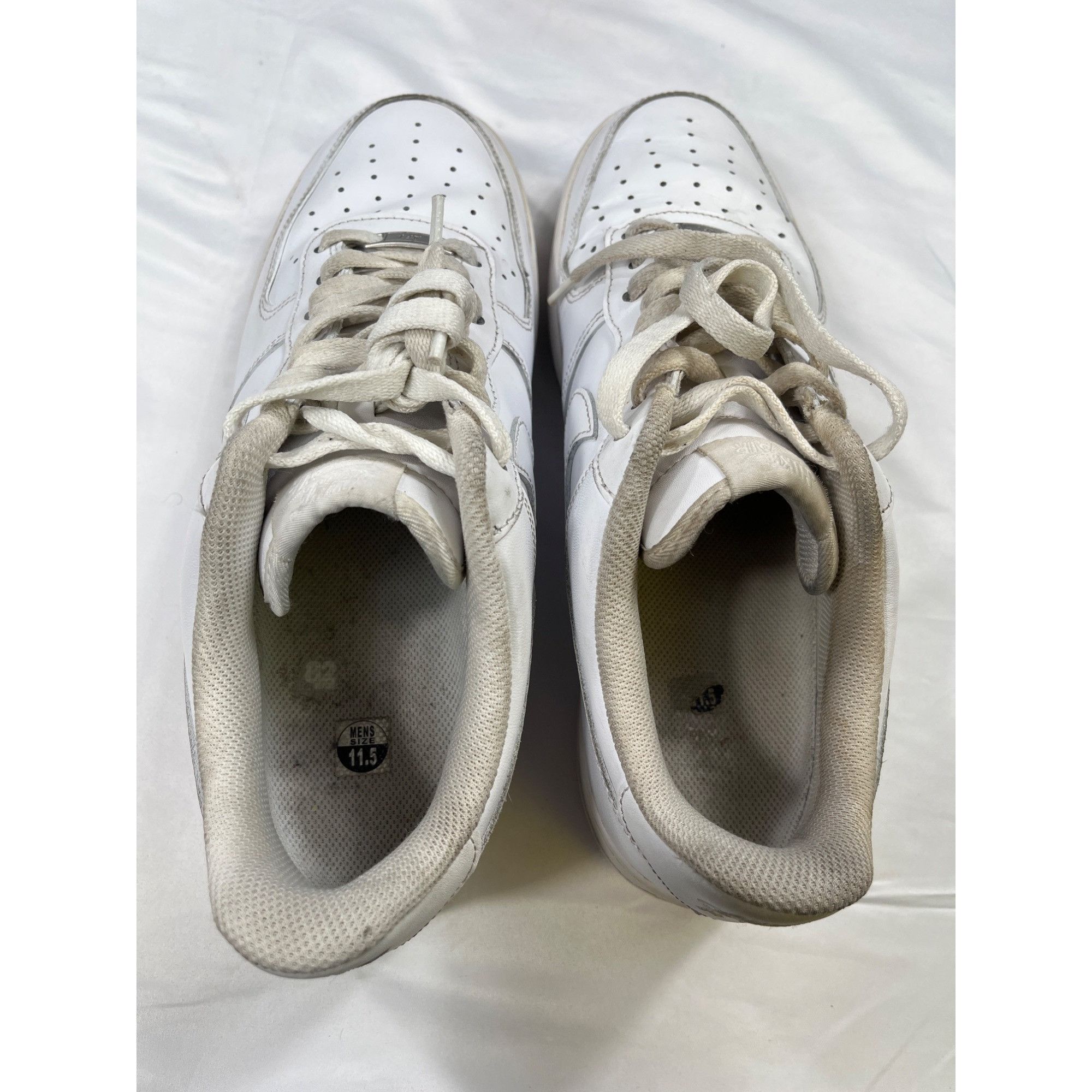 Nike Nike Mens White Air Force 1 Sneakers Size 11.5 SKU 7450 Size US 11.5 / EU 44-45 - 7 Thumbnail