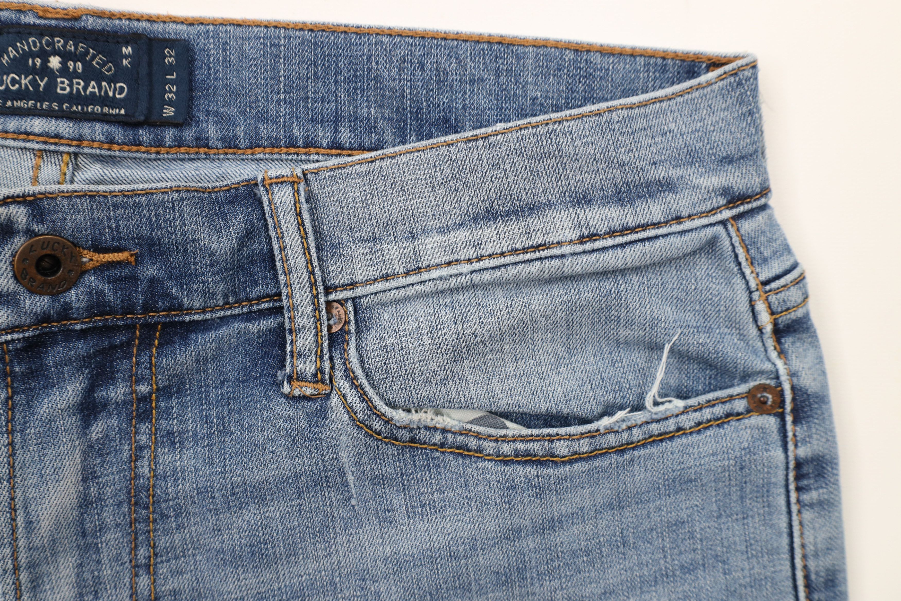 Lucky Brand × Vintage Vintage Lucky Brand 363 Vintage Straight Leg Denim Jeans Size US 32 / EU 48 - 7 Thumbnail