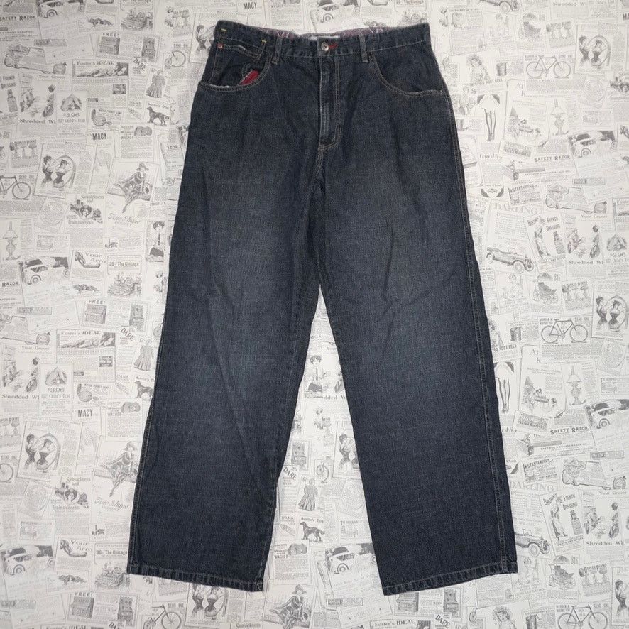 Vintage 33x32 - Vintage Y2K Plugg co denim skate dark 2000s pants Size US 33 - 1 Thumbnail
