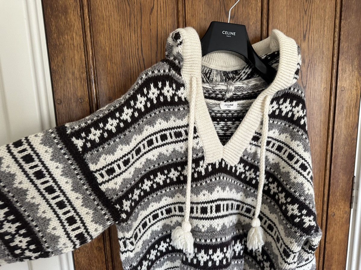 Celine FW21 $1350 OVERSIZED SHETLAND BAJA PULLOVER Hoodie Hedi M Size US M / EU 48-50 / 2 - 18 Thumbnail