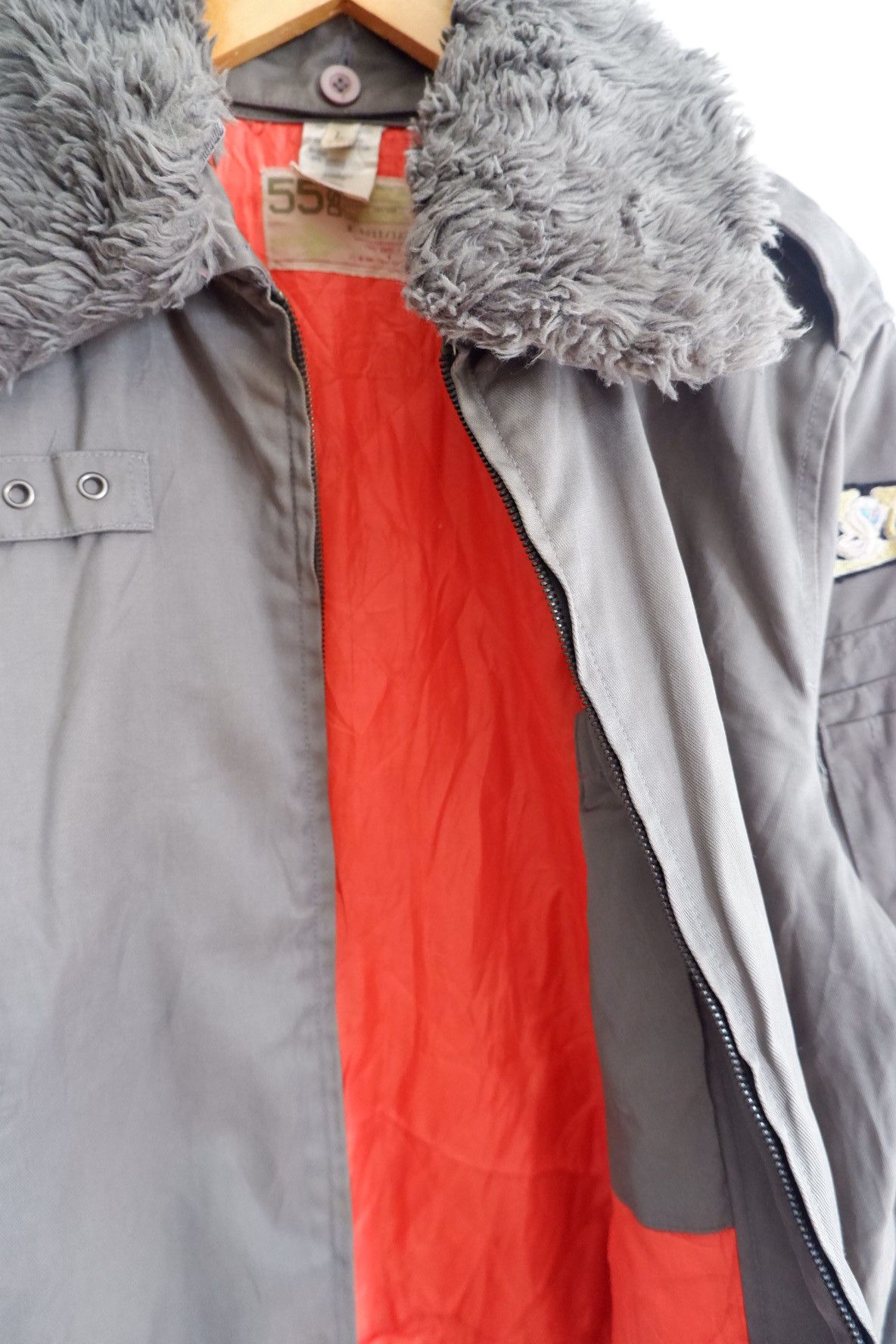 Diesel Vintage 55DSL Fur Neck Bomber Jacket Size US L / EU 52-54 / 3 - 8 Thumbnail