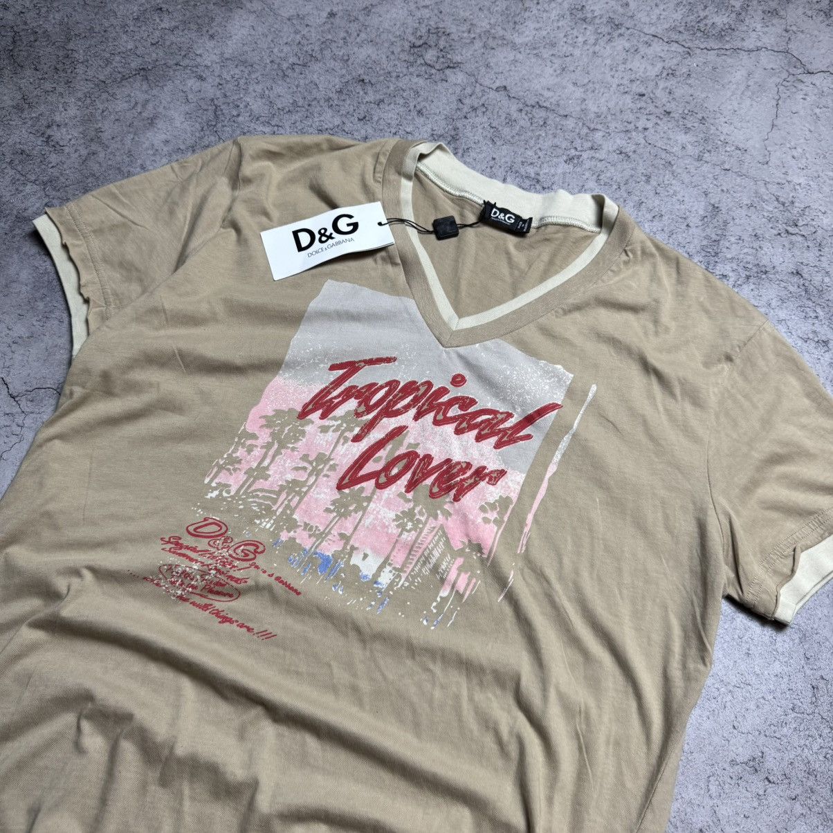 Dolce & Gabbana NEW Dolce & Gabbana Tropical Lover Vintage T-Shirt Size US XXL / EU 58 / 5 - 2 Thumbnail
