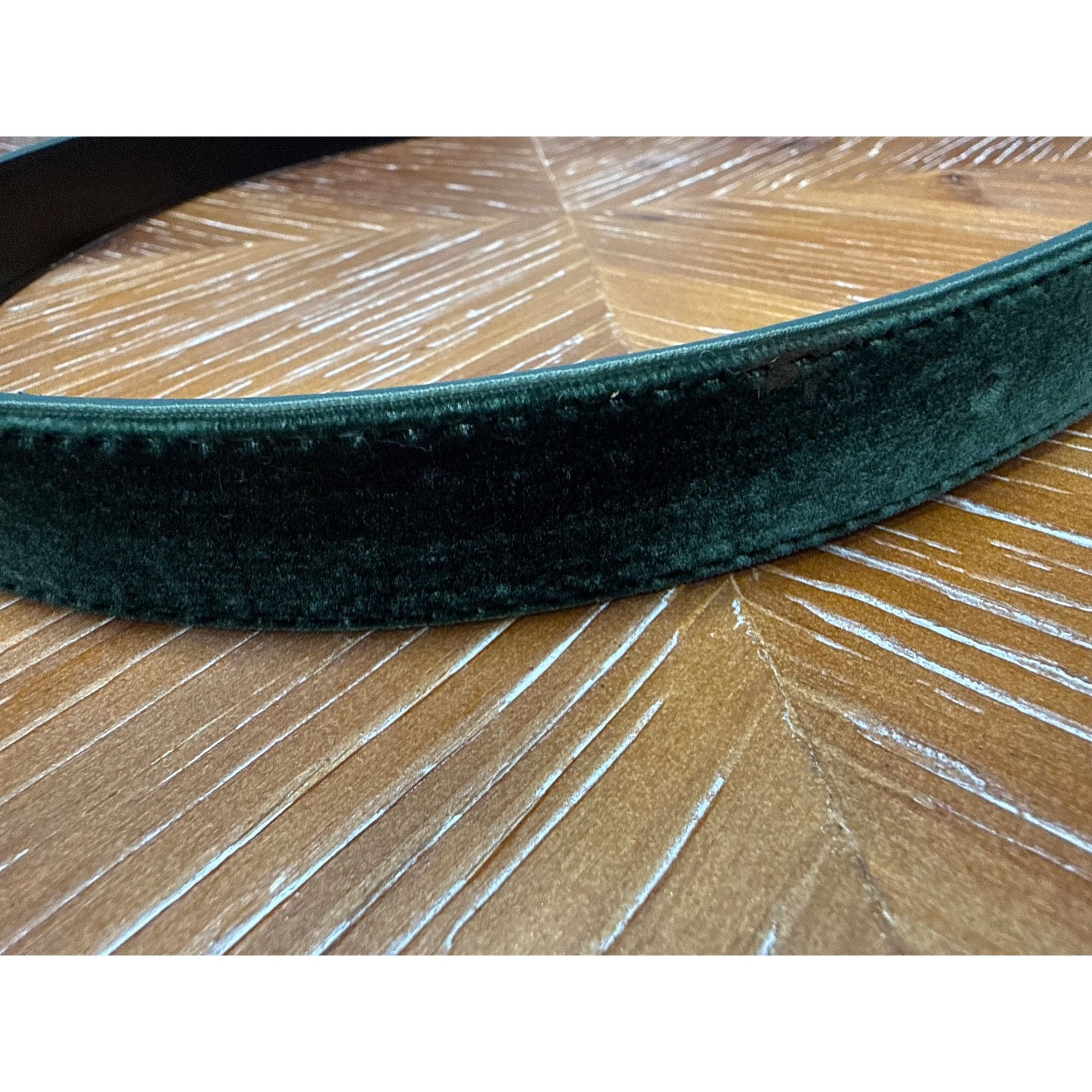Other Classic Olive Green Velvet Belt XXL A New Day Gold Buckle Ad Size ONE SIZE - 2 Thumbnail