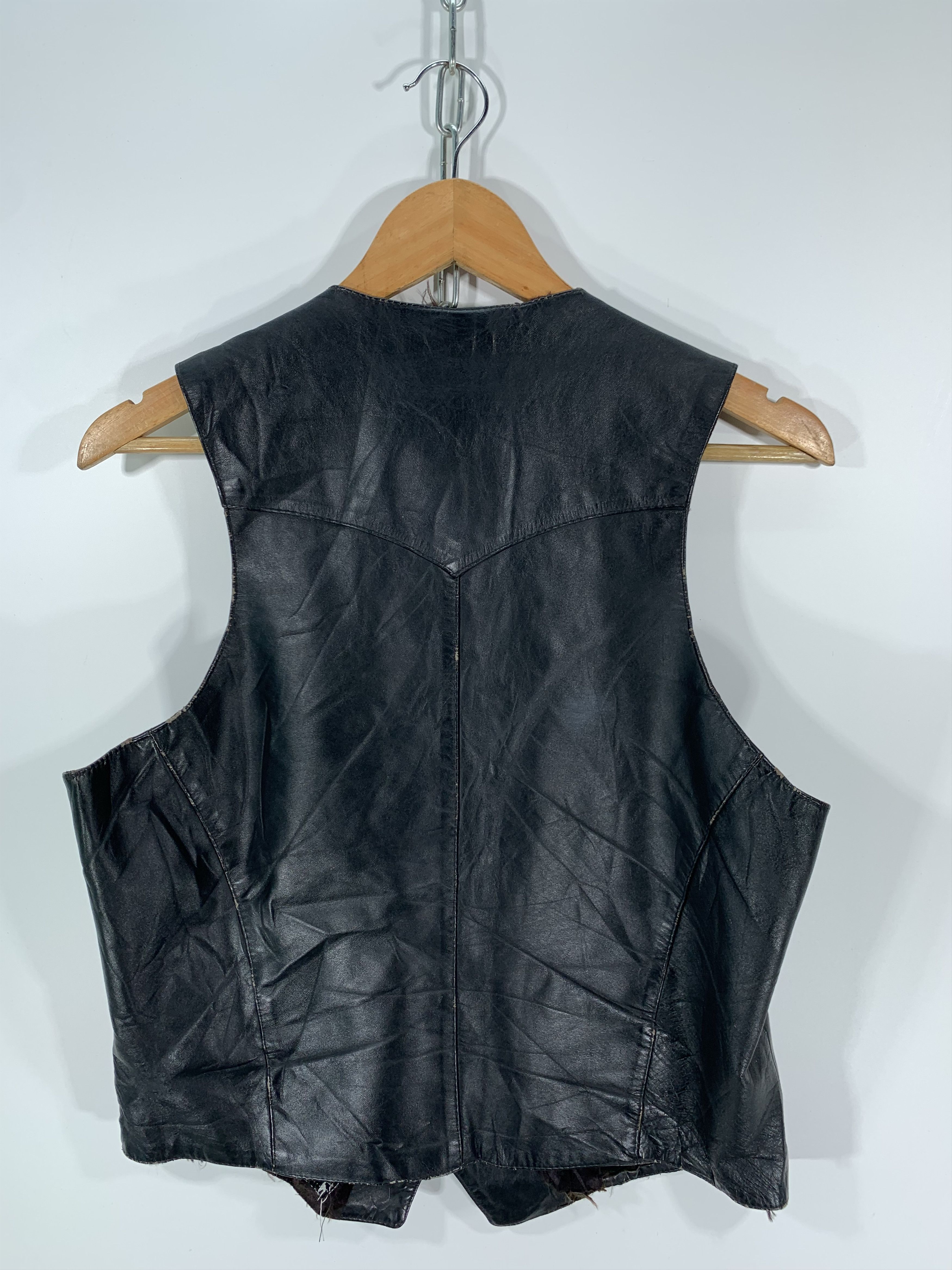 Leather × Vintage 70-80s Vintage Continentel Leather Vest Size US S / EU 44-46 / 1 - 14 Thumbnail