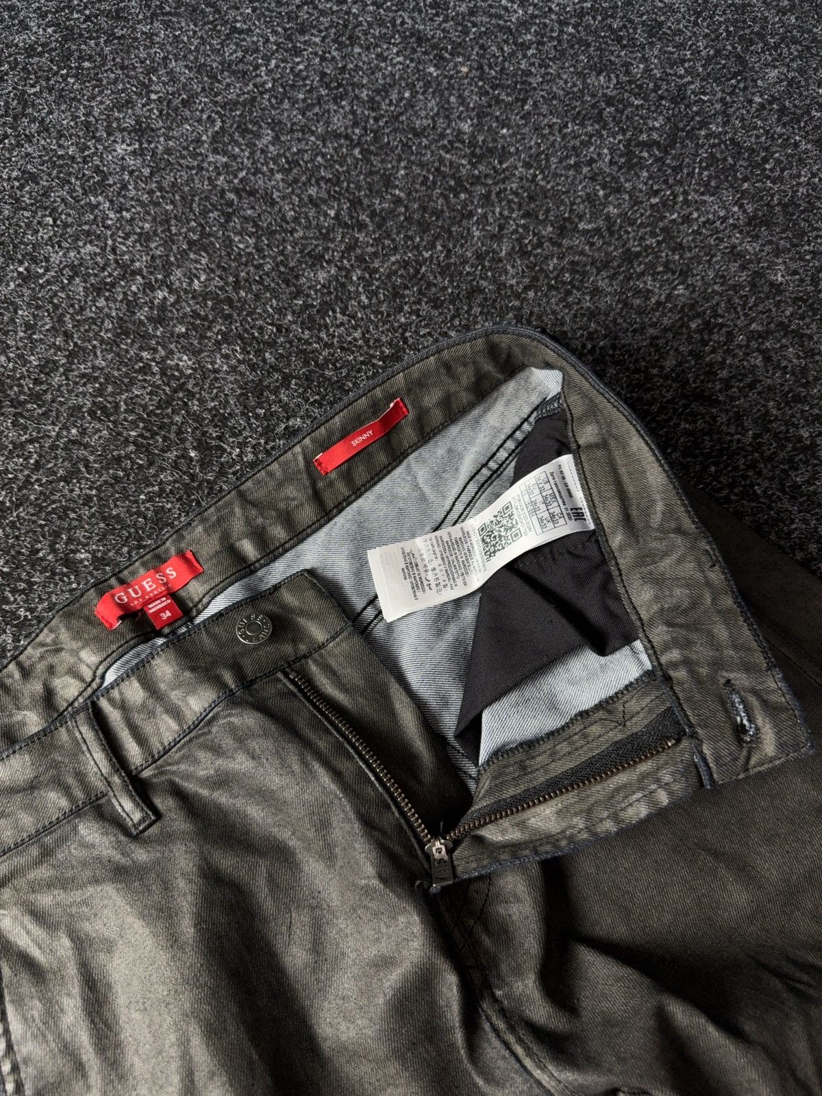 Guess Avant Garde Guess Y2K Opium Emo Punk Rock Waxed style pants Size US 34 / EU 50 - 9 Thumbnail