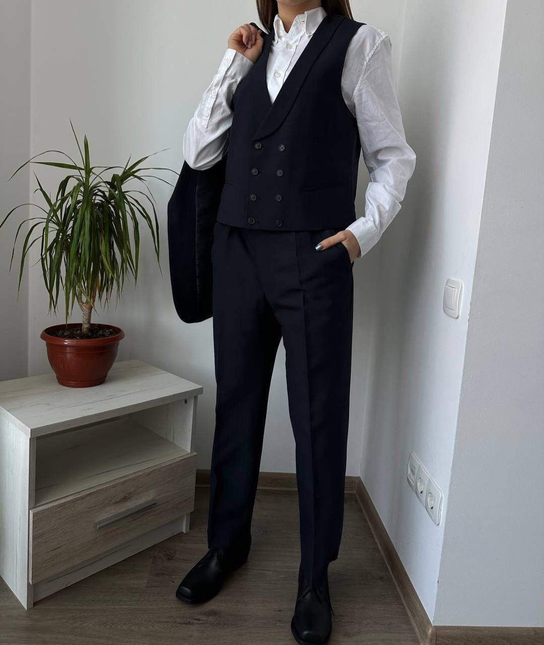 Japanese Brand × Vintage Vintage Japanese Striped Blue Blazer Pants Suit Colletti Size M / US 6-8 / IT 42-44 - 14 Thumbnail