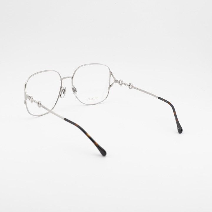 Gucci Gucci GG1019O 002 Eyeglasses Silver 58mm Square Frame Size ONE SIZE - 11 Thumbnail