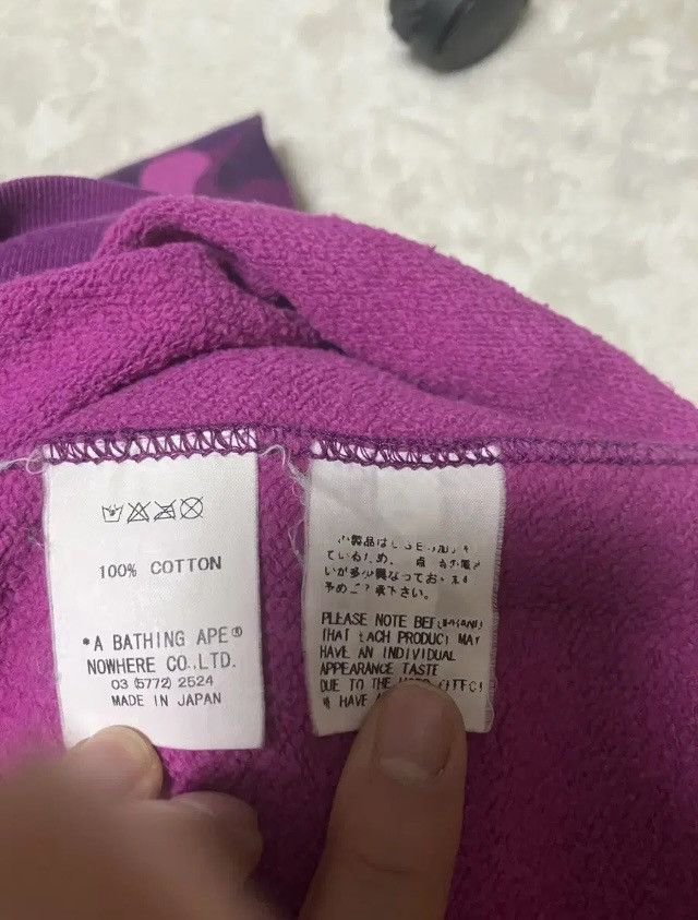 Bape 2005AW OG Bape Purple Long sleeve Size US XL / EU 56 / 4 - 5 Thumbnail