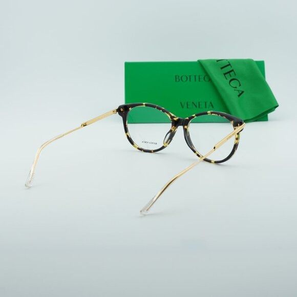 Bottega Veneta Bottega Veneta BV1039O 002 Eyeglasses Havana/Gold 53mm Oval Size ONE SIZE - 10 Thumbnail