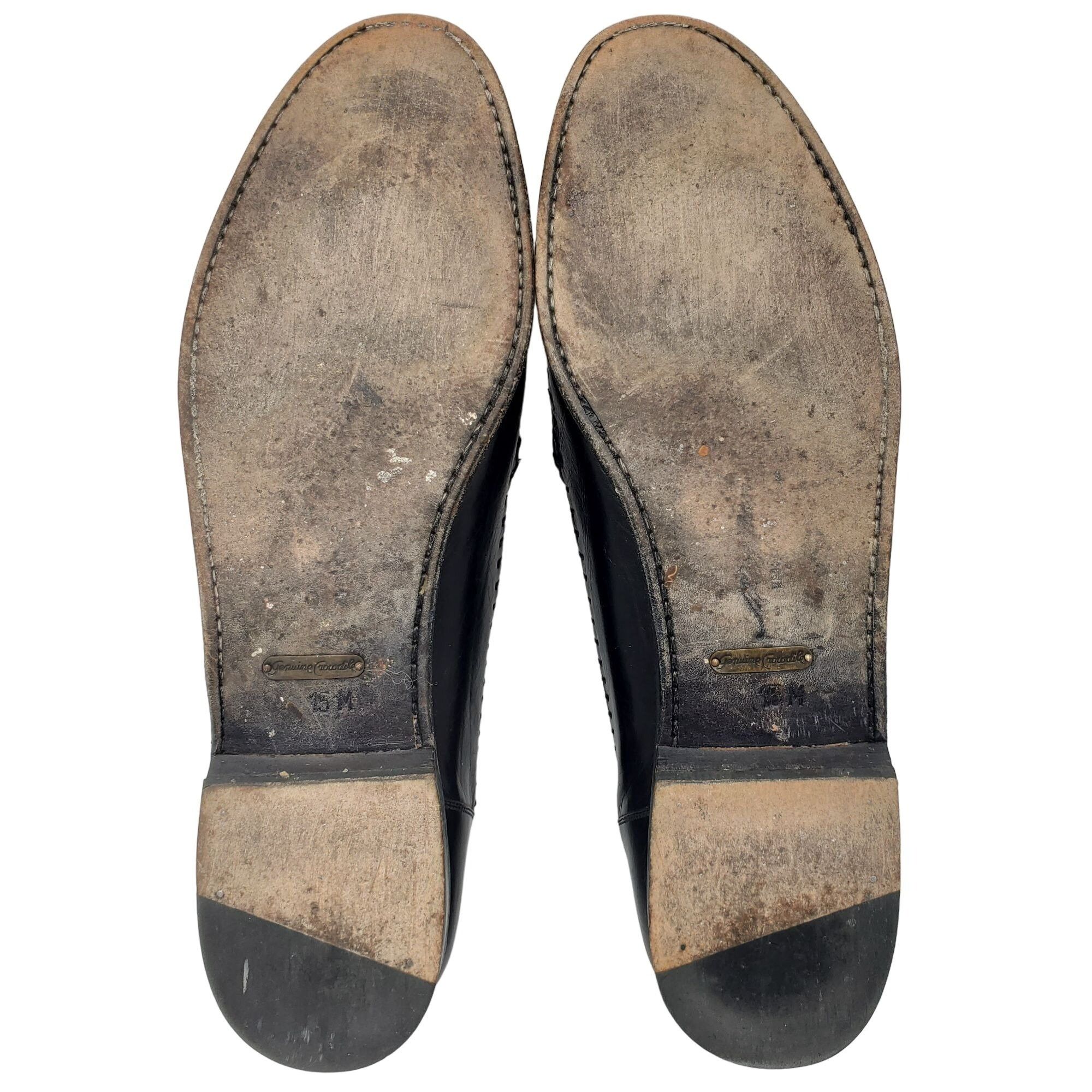 Vintage Mezlan Exotic Black Crocodile Mens 15M Dress Shoes Tassel Loafers Spain Mezlan products for sale | eBay main image 2