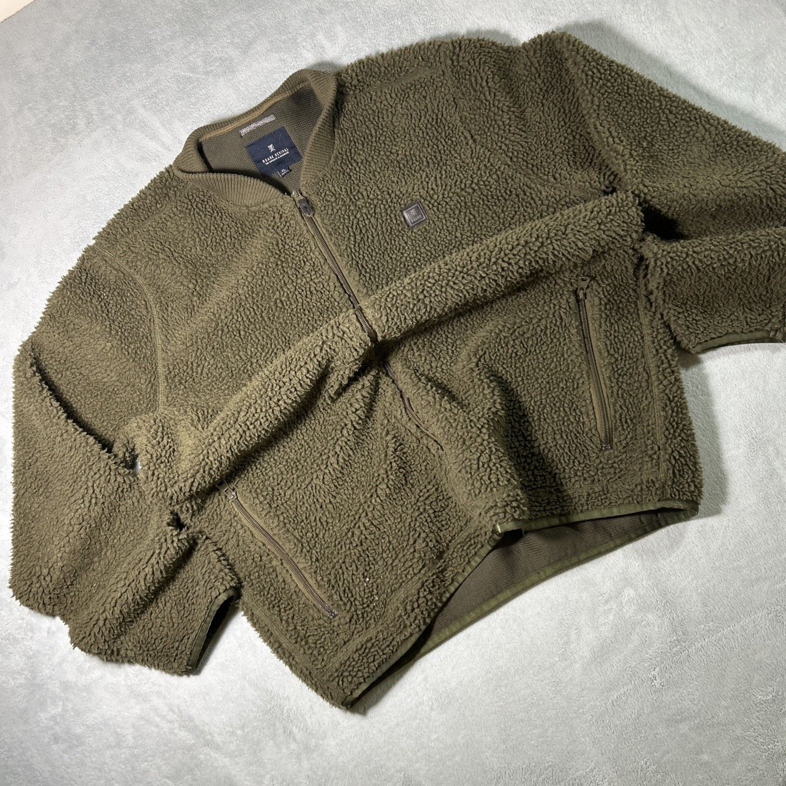 Patagonia Roark Sherpa High Pile Fleece Sweater Mens XL Earth Green Size US XL / EU 56 / 4 - 1 Thumbnail