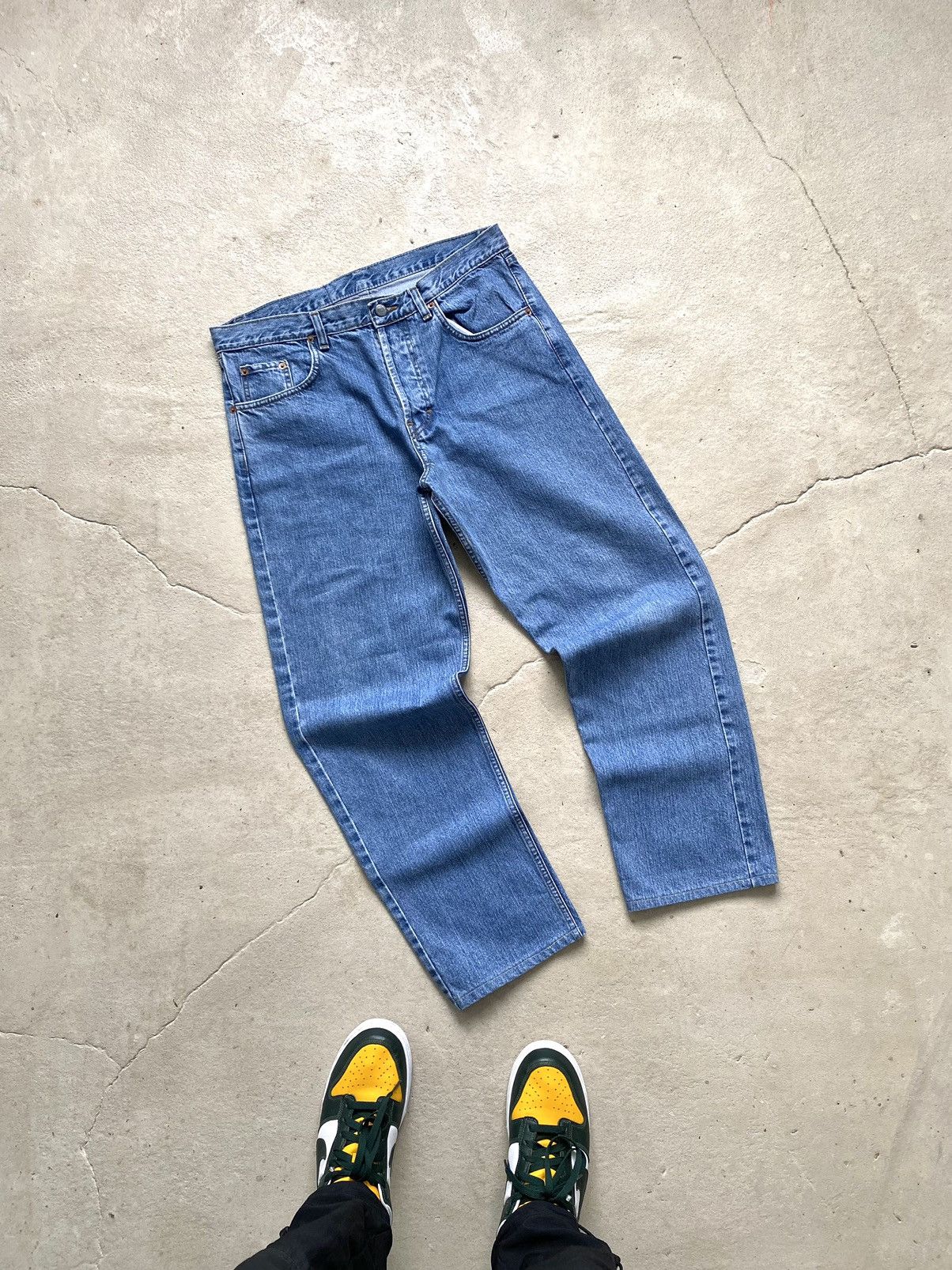 Levi's Vintage 90s Levi's 501 Washed Blue Denim Jeans Size US 34 / EU 50 - 1 Thumbnail