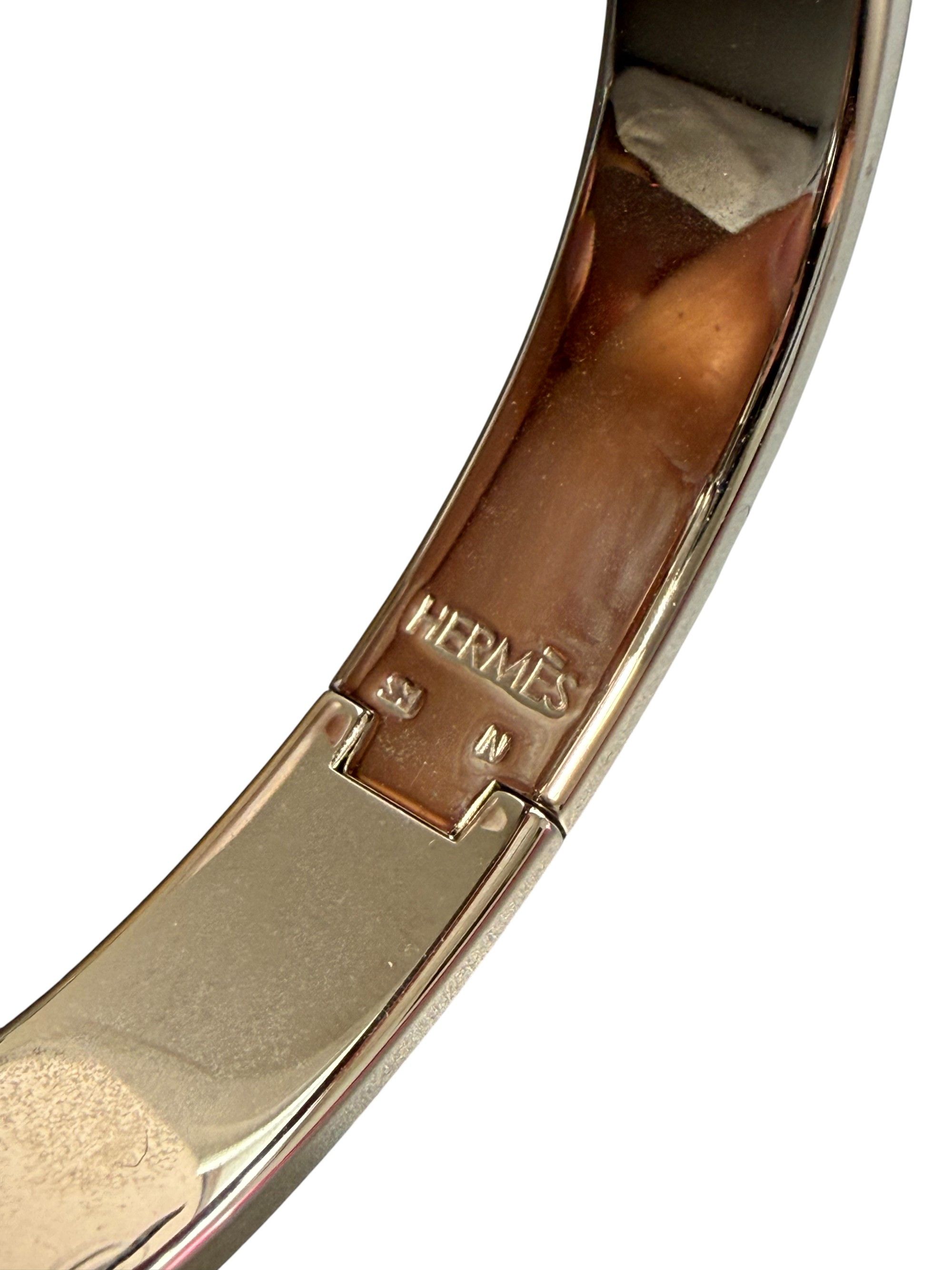 Hermes Hermes Clic Clac H Bracelet Enamel Navy Blue & Silver Small Size ONE SIZE - 7 Thumbnail
