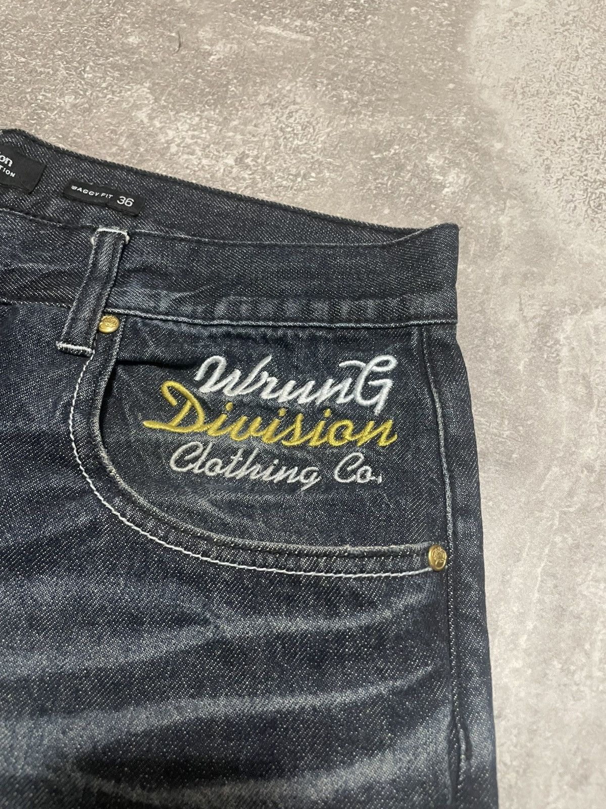 Vintage × Wrung Vintage Wrung Division King Embroidered y2k Buggy Jeans Size US 36 / EU 52 - 20 Thumbnail
