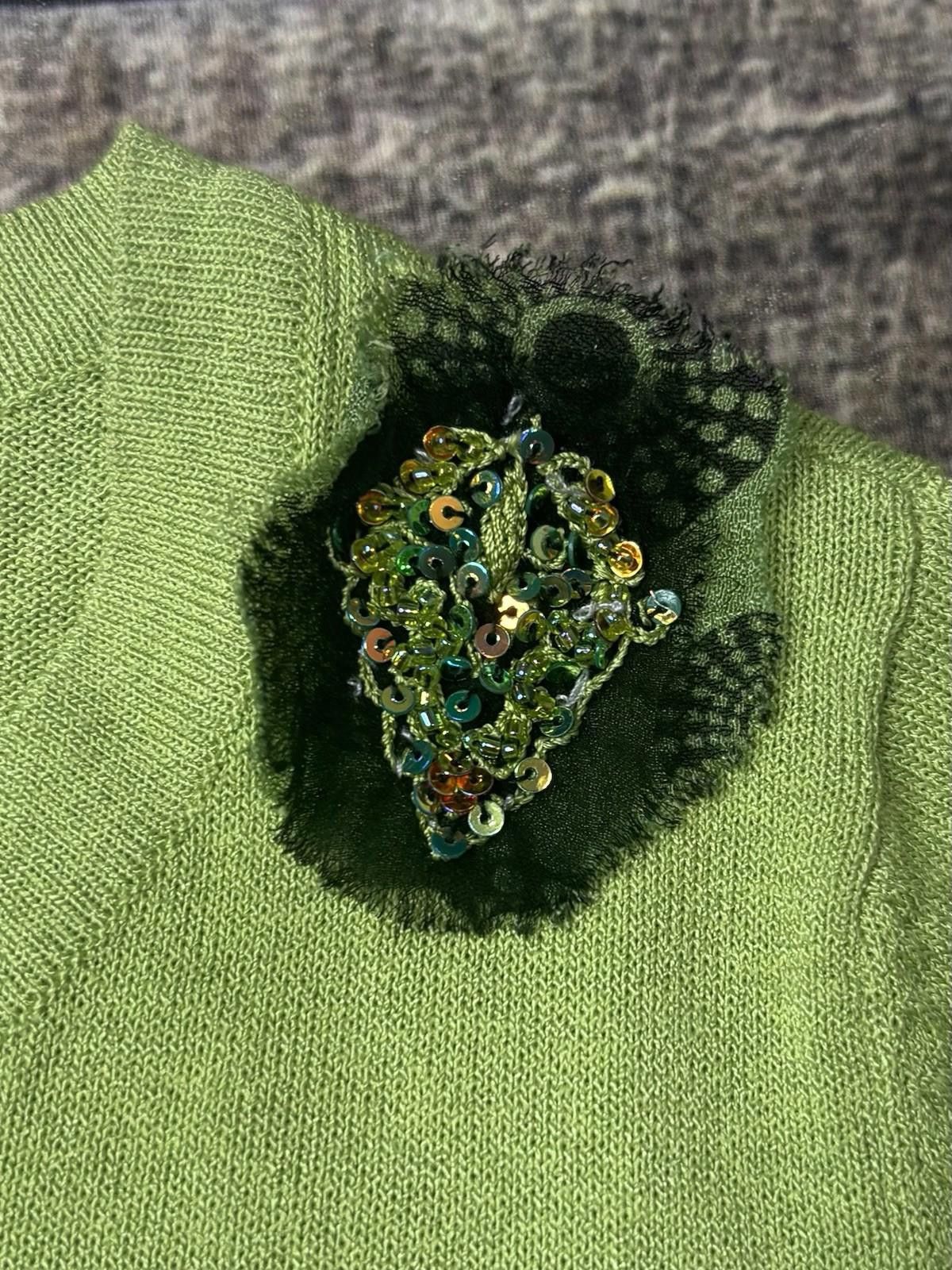 Other Sigrid Olsen Cardigan Sweater Womens XS Embroidered Sequin Size XS / US 0-2 / IT 36-38 - 5 Thumbnail