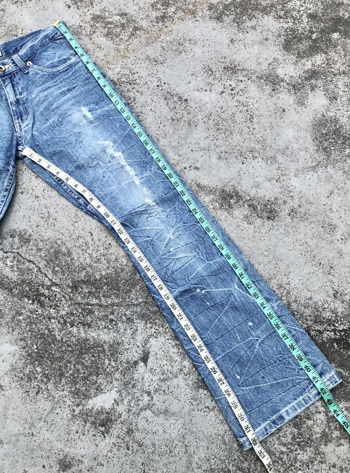 Japanese Brand FLARED PAINTED NYLAUS CLOTHING DENIM Size US 31 - 5 Thumbnail