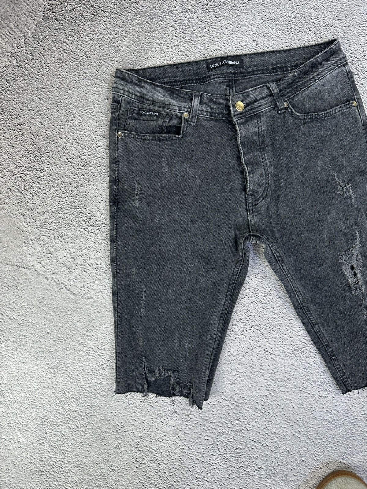 Japanese Brand × Vintage D&G Gold Logo Patch Distressed Denim Y2K Size US 30 / EU 46 - 6 Thumbnail