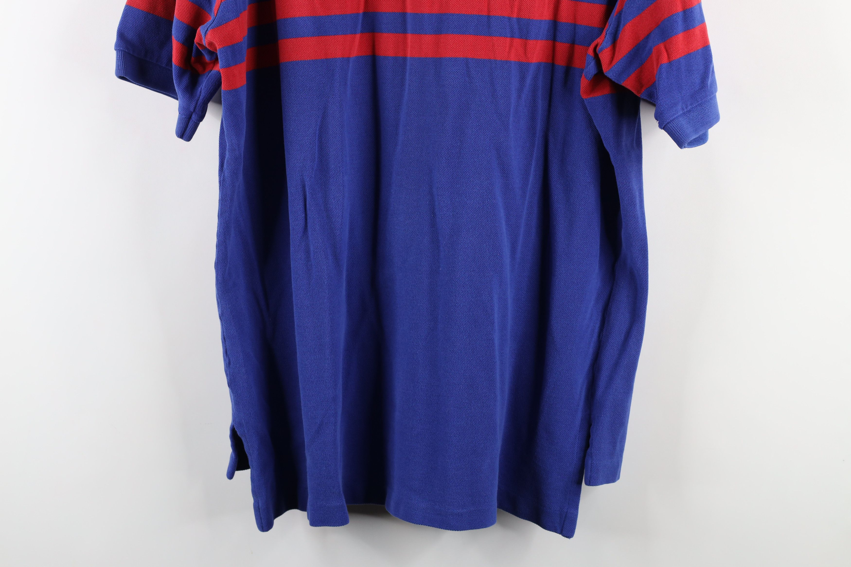 Ralph Lauren × Vintage Vintage 90s Ralph Lauren Striped Collared Polo Shirt Blue Size US L / EU 52-54 / 3 - 9 Thumbnail