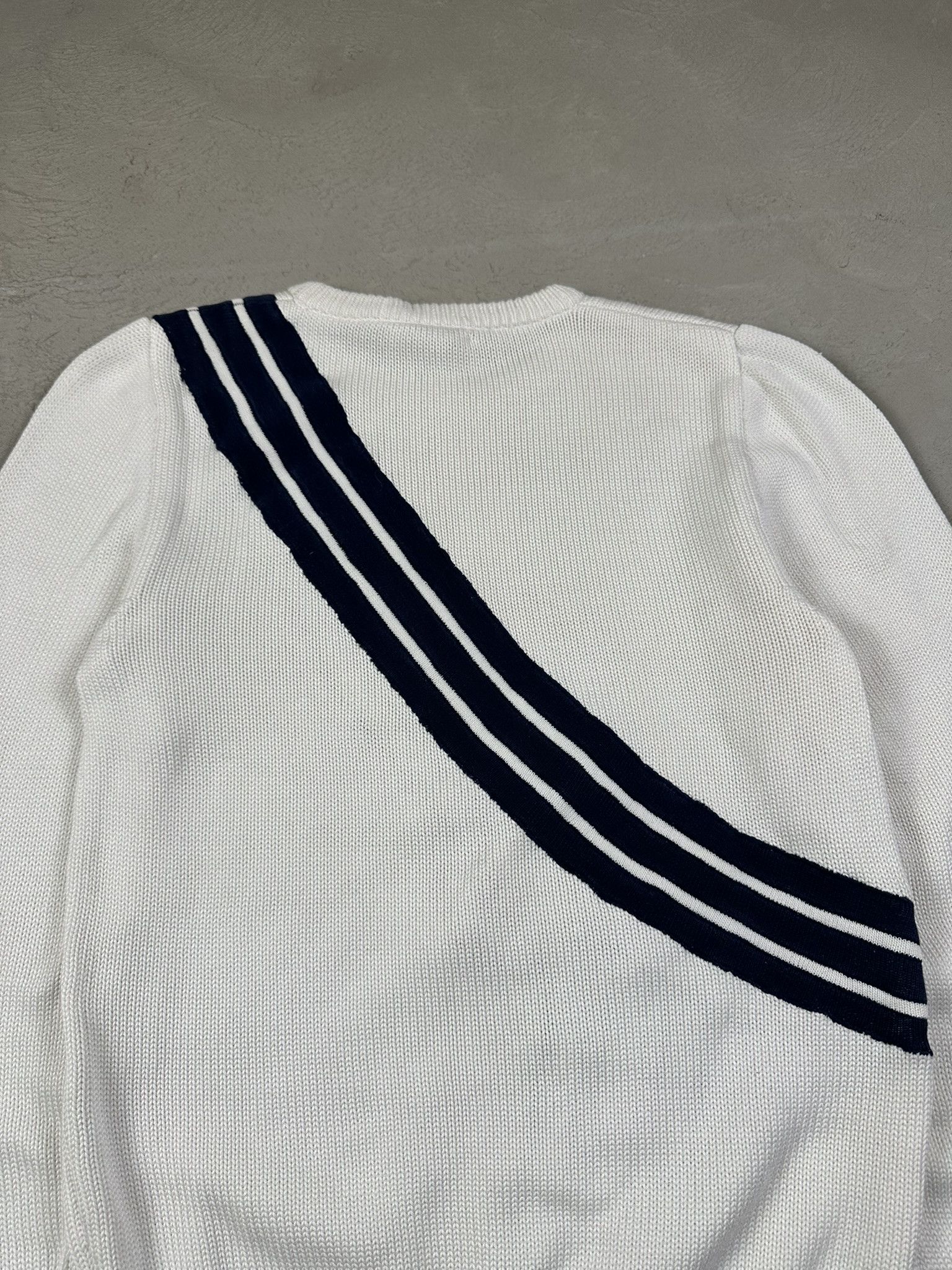 Gucci 80s Vintage Gucci Marine Cotton Knit Boxy Sweater Size L / US 10 / IT 46 - 8 Thumbnail