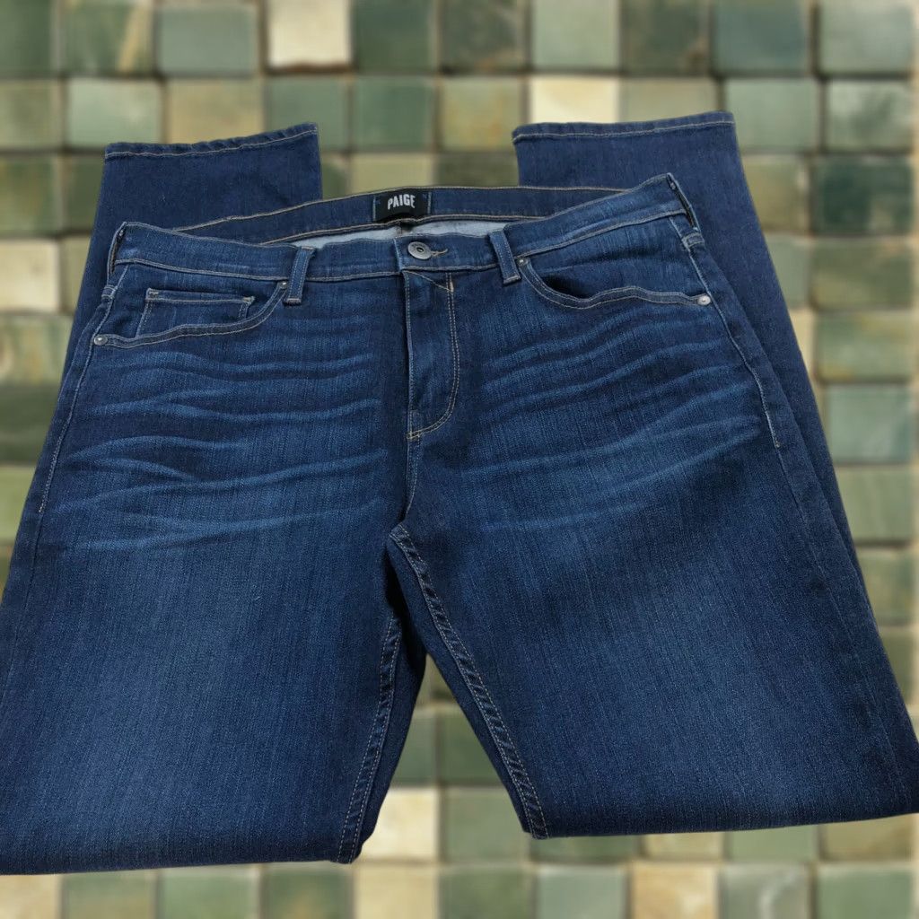Paige Paige Federal Slim Straight Jeans 34 Mid Rise Denim 5-Pocket Men Blue Slim Size US 34 / EU 50 - 1 Thumbnail