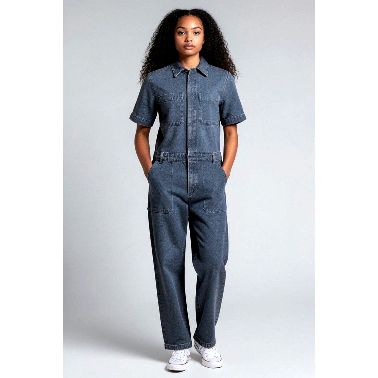 Everlane EVERLANE Cotton Denim Supersoft Jean Coverall Jumpsuit Sz 6 Size 28" / US 6 / IT 42 - 1 Thumbnail